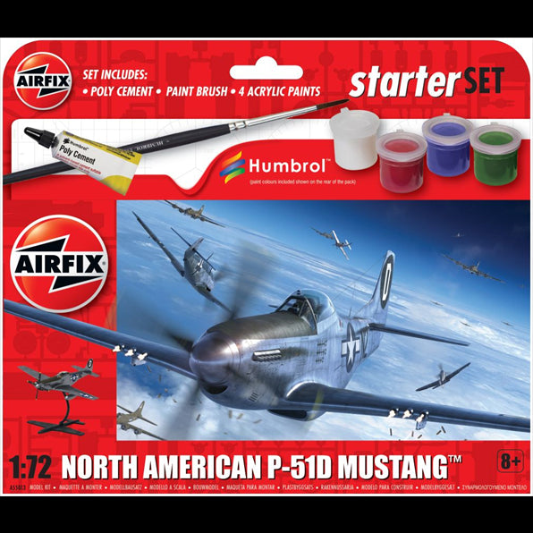 Airfix 1:72 Scale Starter Set - North American P-51D Mustang