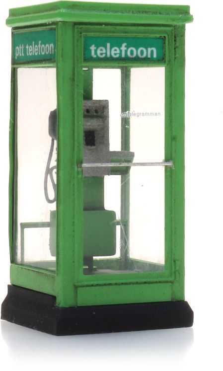 Artitec 1:87 Scale Green Phone Booth (PTT) 1:87 Ready-Made, Painted