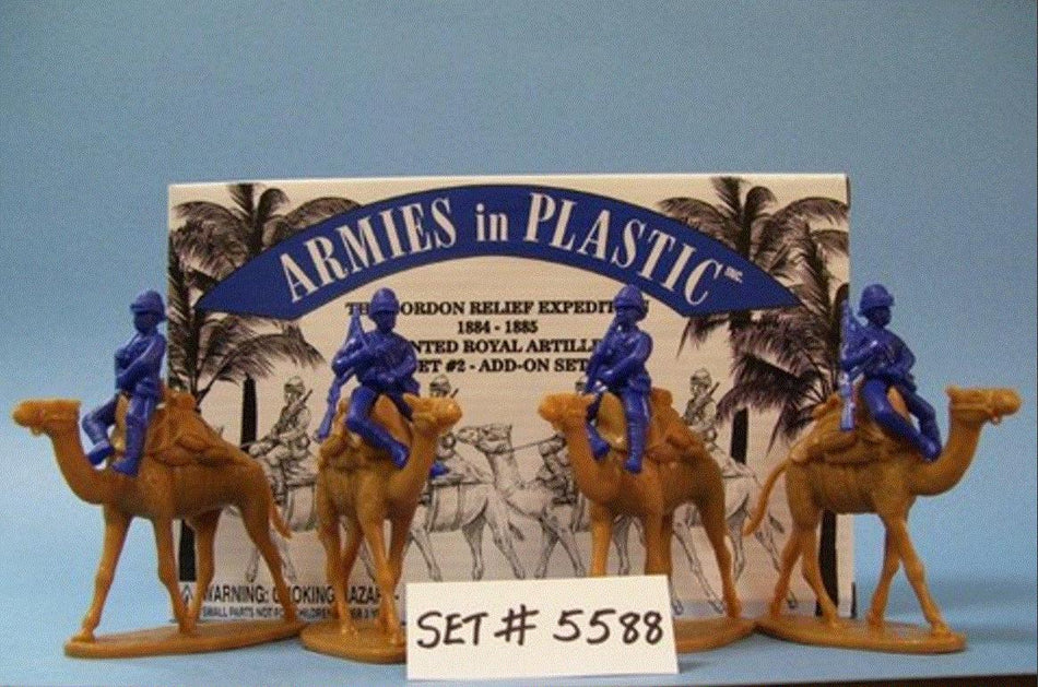 Armies In Plastic 5588 1:32 Scale Gordon Relief Campaign 1880& #8217;s Mounted Royal Artillery Set 2