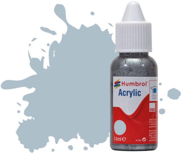 Humbrol 14ML  US Ghost Grey Satin Acrylic Paint Dropper Bottle