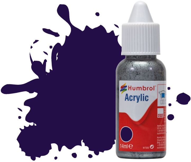Humbrol 14ML  Purple Gloss Acrylic Paint Dropper Bottle