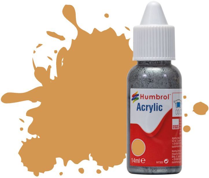 Humbrol 14ML  Sand Matt Acrylic Paint Dropper Bottle