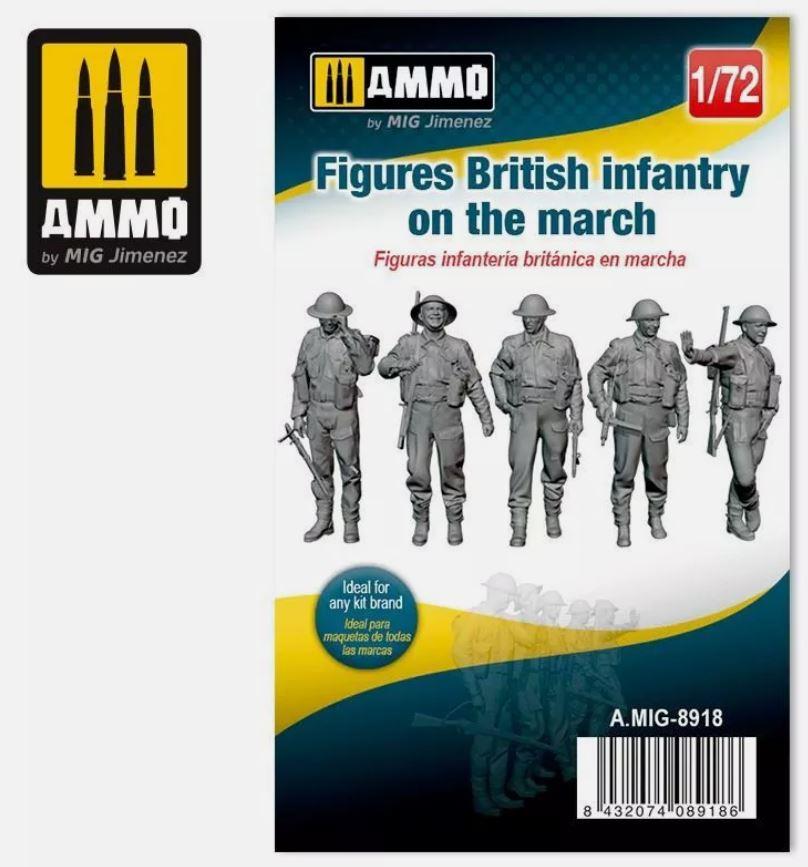 Ammo by Mig 8918 1/72 Scale Figures British Infantry On March 3D
