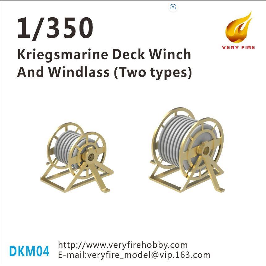 Very Fire DKM04 1/35 Scale Kriegsmarine deck winch and windlass 22 sets