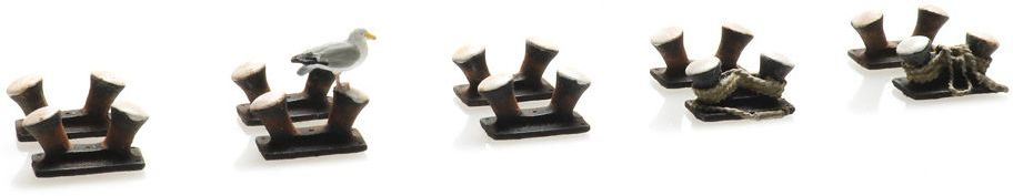 Artitec 1:87 Scale Double Bitt Bollard Set (10x) 1:87 Ready-Made, Painted