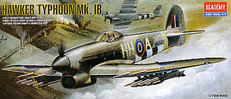 Academy Plastic Kits 1:72 Scale Hawker Typhoon Ib