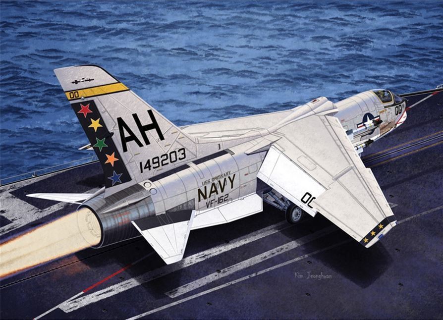 Academy Plastic Kits 1:72 Scale USN F-8E Crusader VF-162 'The Hunters'
