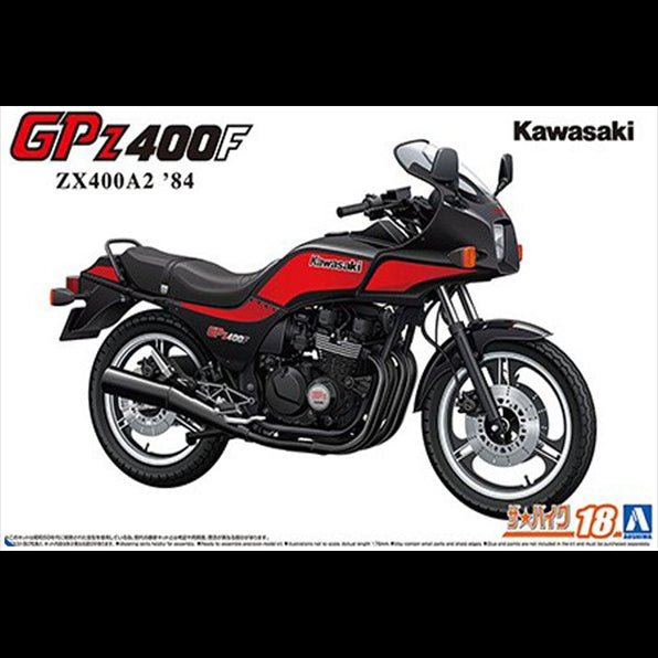 Aoshima 1:12 Scale Kawasaki ZX400A2 Motorcycle GPz400 F '84