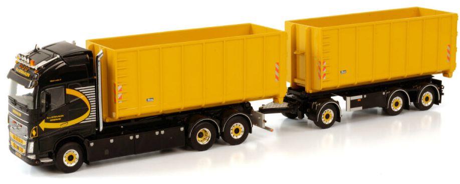 WSi 1:50 Scale Volvo FH4 Globetrotter XL Riged Truck w/Hooklift + Container 40M3 'Van Straalen'