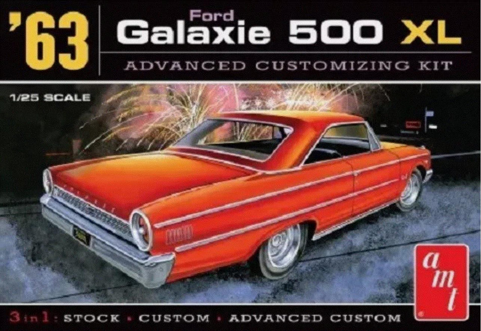 AMT 1186 1:25 scale & #8217;63 Ford Galaxie 500 XL 3n1 Advanced Customizing Kit