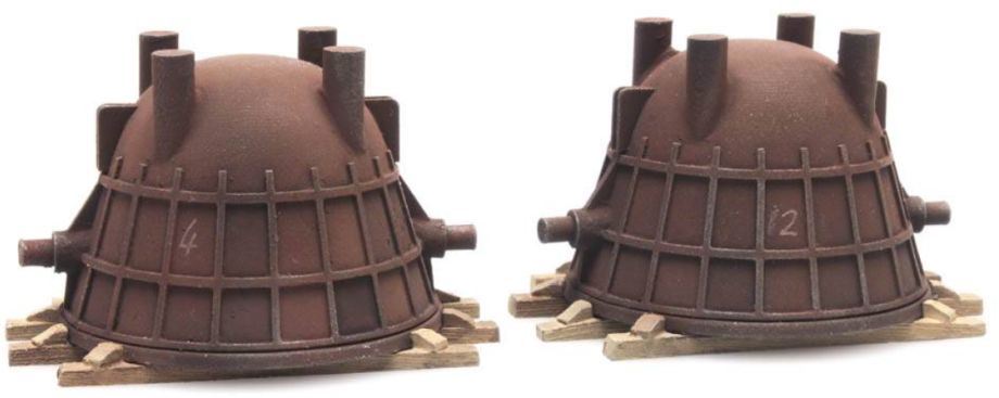 Artitec 1:87 Scale Cargo: Two Slag Ladles 1:87 Ready-Made, Painted