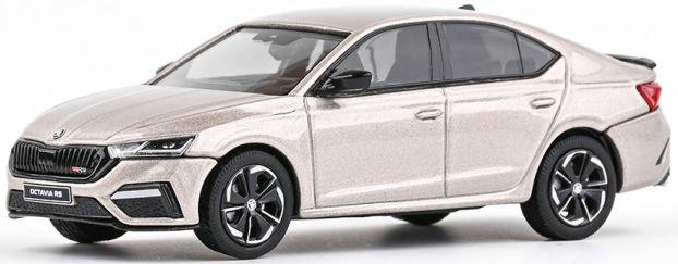 Abrex 1:43 Scale Skoda Octavia IV RS 2020 Sahara Beige Metallic
