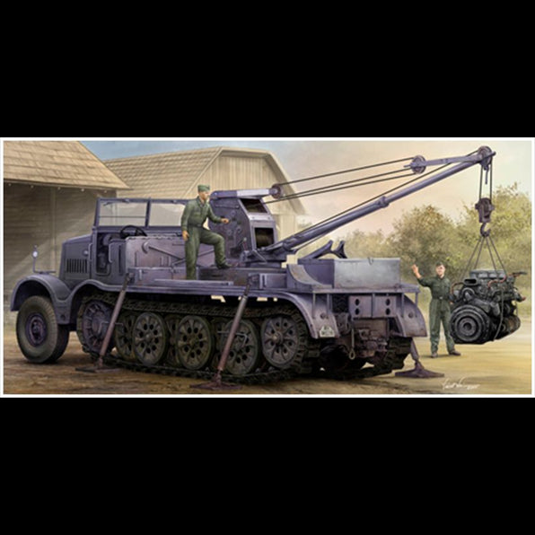 Trumpeter 1:35 Scale German Army WWII SdKfz 9/1 18t Half-Track Vehicle w/ Bilstein Crane
