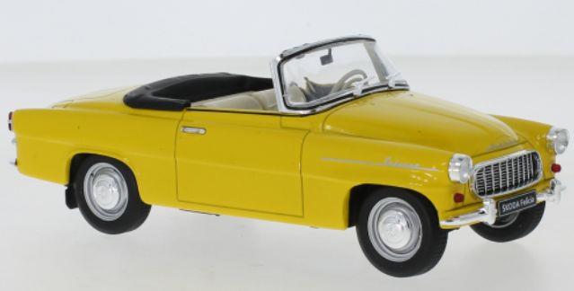 Whitebox 1:24 Scale Skoda Felicia Cabrio Yellow 1959