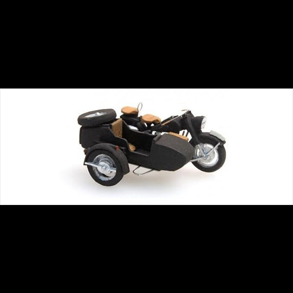 Artitec 1:87 Scale BMW Motorcycle R75 + Sidecar (civil Versio