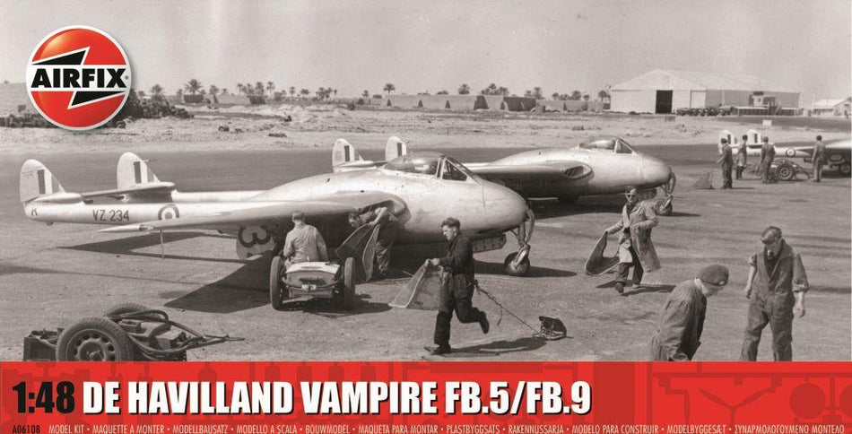 Airfix 1:48 Scale De Havilland Vampire FB.5/FB.9