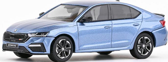 Abrex 1:43 Scale Skoda Octavia IV RS 2020 Water Blue Metallic