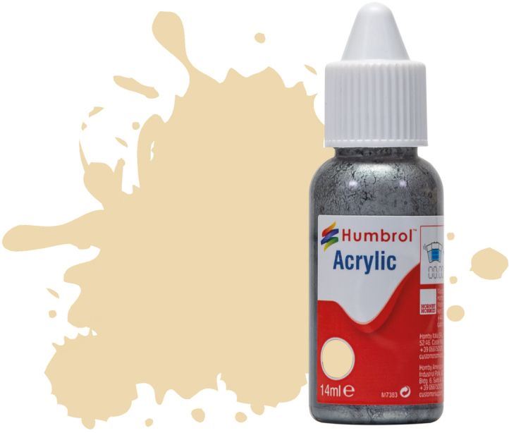 Humbrol 14ML  Oak Satin Acrylic Paint Dropper Bottle