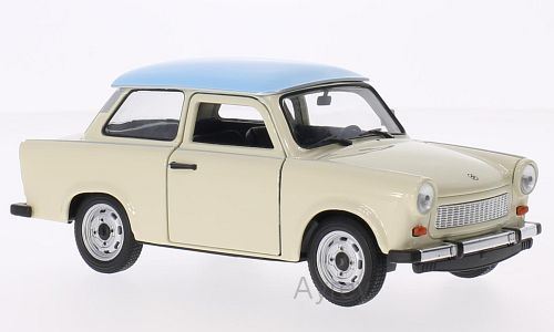 Welly 1:24 Scale Trabant 601 - Cream/Blue