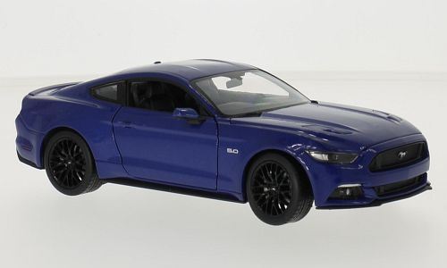 Welly 1:24 Scale Ford Mustang GT 2015 - Blue