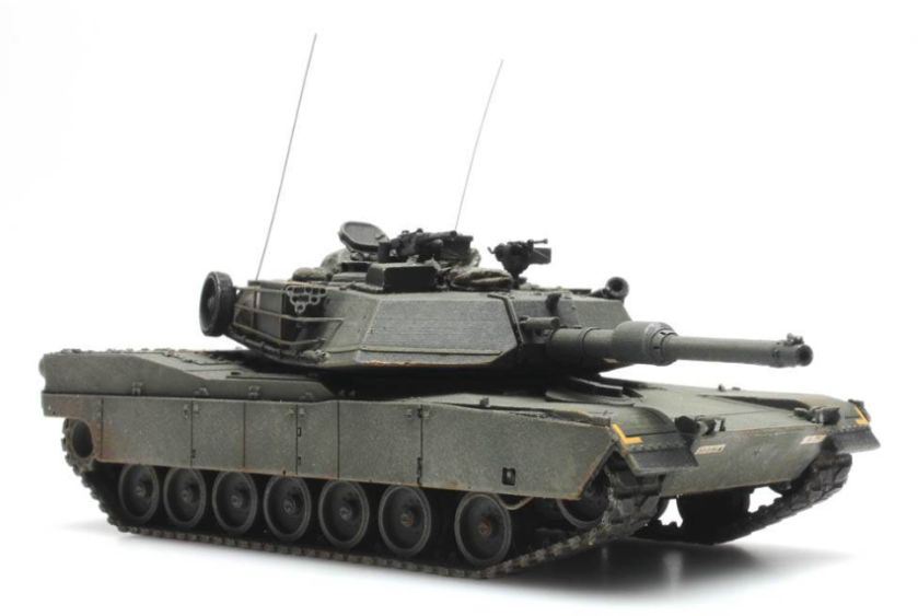 Artitec 1:87 Scale US M1 Abrams Green 1:87 Ready-Made, Painted