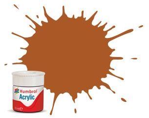 Humbrol 14ML  Tan Gloss Acrylic Potlet (Plus 30% Extra Free)