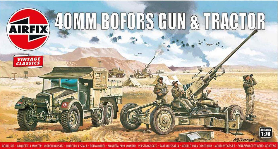 Airfix 1/72 Scale Bofors 40mm Gun & Tractor A02314V