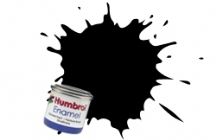 Humbrol 14ML  Coal Black Satin Paint