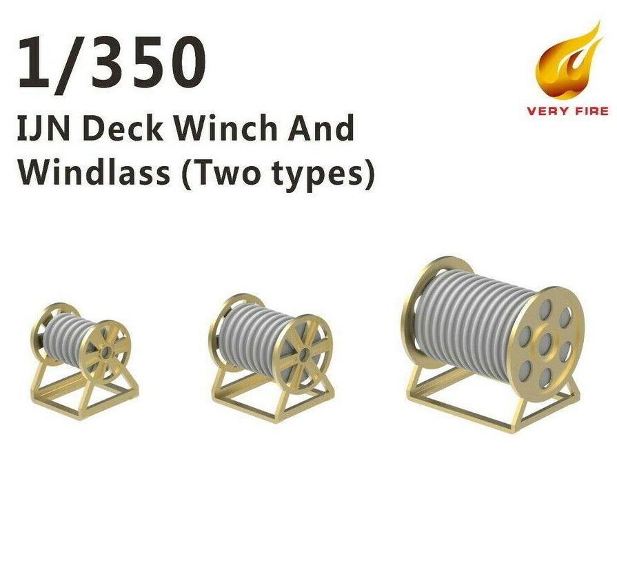 Very Fire 1/35 Scale IJN Deck Winch and Windlass 3 Types IJN07