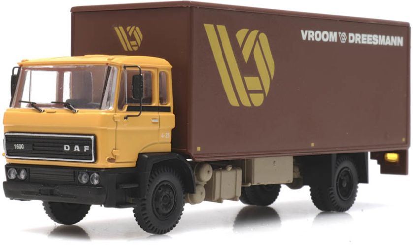Artitec 1:87 Scale DAF Tiltcab B Box Van Vroom + Dreesmann Brown 1:87 Ready-Made, Painted