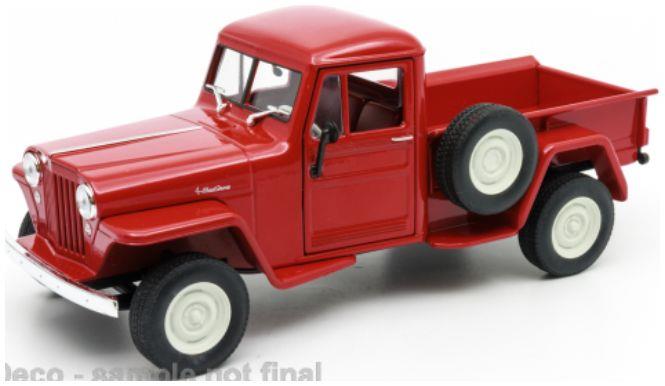 Welly 1:24 Scale Willys Jeep Pickup Red 1947