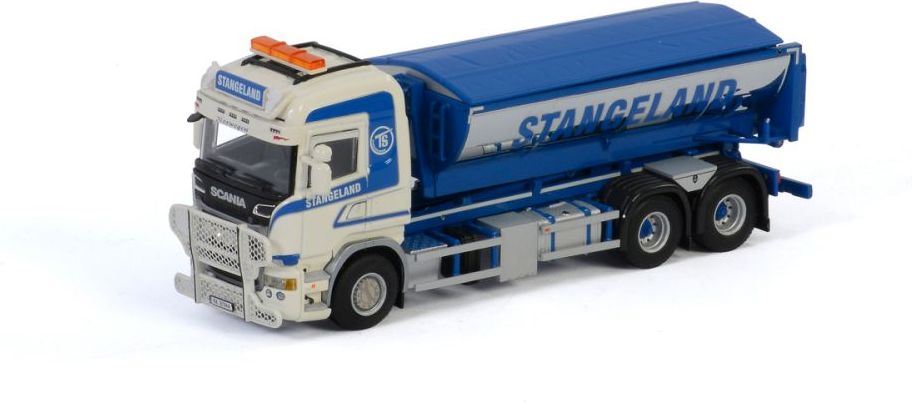 WSi 1:50 Scale Scania Streamline Highline 6X2 TAG Axle lift + Hooklift Container 'Stangeland'