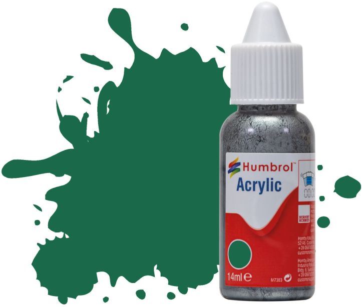 Humbrol 14ML  No.30 Dark Green Matt Acrylic Paint Dropper Bottle