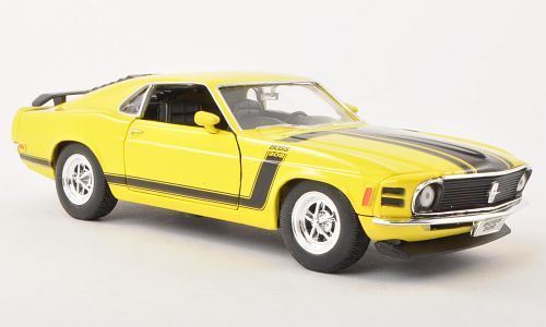 Welly 1:24 Scale Ford Mustang Boss 302 1970 - Yellow