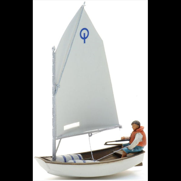 Artitec 1:87 Scale Sailing Boat Optimist + Figure Ready-Made, Painted