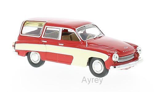 Whitebox 1:43 Scale Wartburg 312 Camping, red/white, 1960