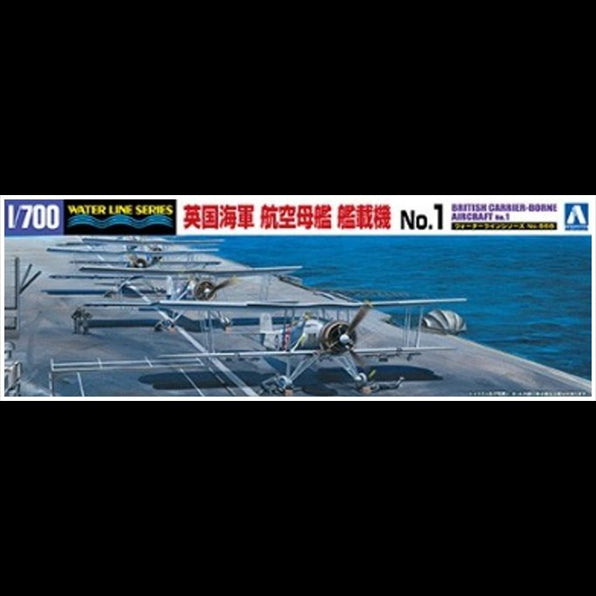 Aoshima 1:700 Scale British Carrier-Borne Aircraft 8 x Fairey Swordfish Aircraft