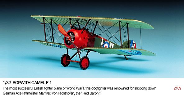 Academy Kits 1:32 Scale Sopwith Camel F.1
