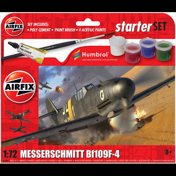 Airfix 1:72 Scale Starter Set - Messerschmitt Bf109F-4