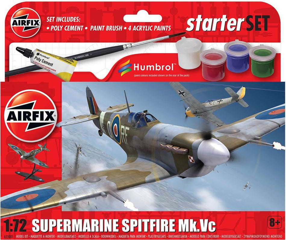 Airfix 1:72 Scale Supermarine Spitfire MkVc Starter Set