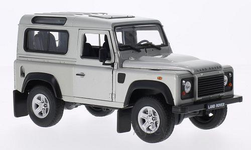 Welly 1:24 Scale Land Rover Defender - Silver