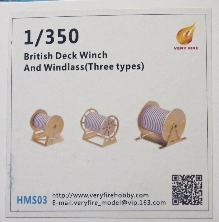 Very Fire 1/35 Scale ROYAL NAVY WINDLASS 23 SETS IN 3 TYPES HMS03