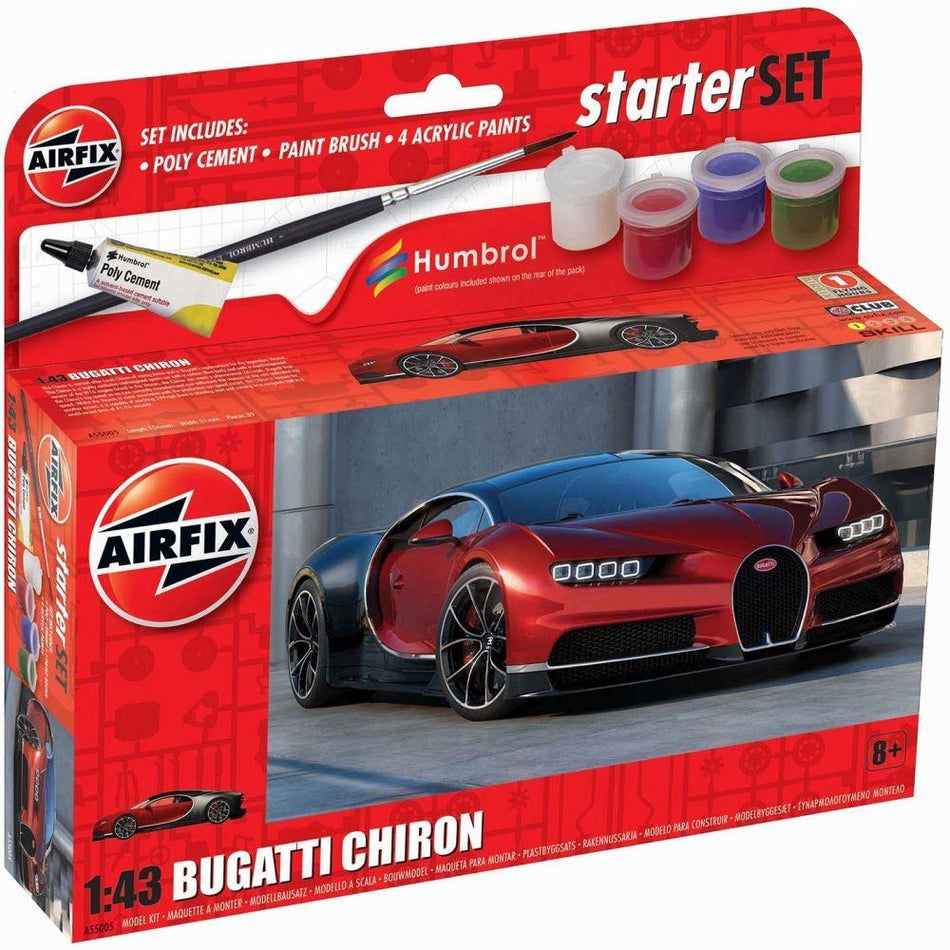 Airfix 1:72 Scale Small Starter Set NEW Bugatti Chiron