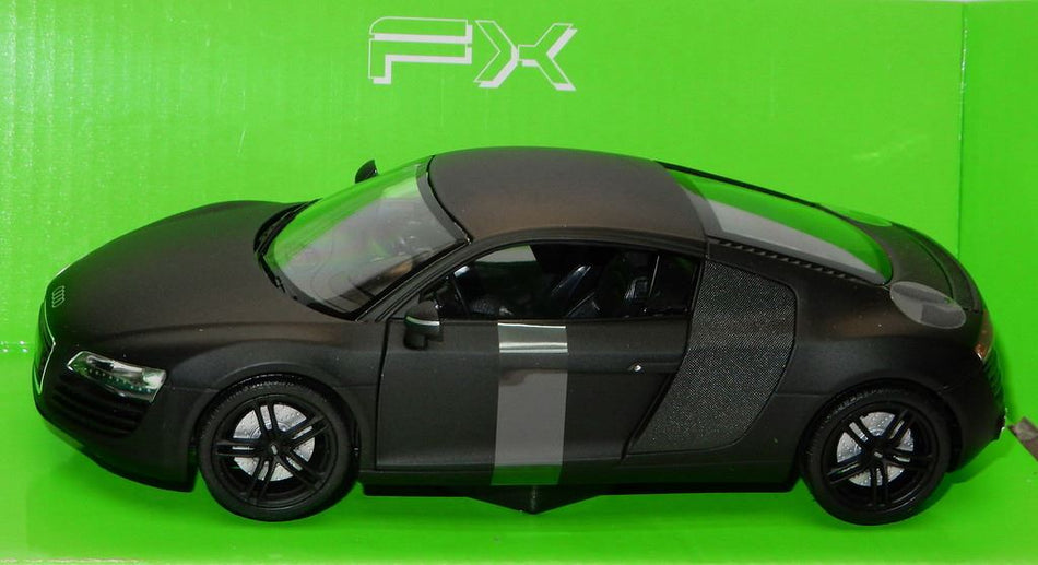 Welly 1:24 Scale Audi R8 - Matt Black