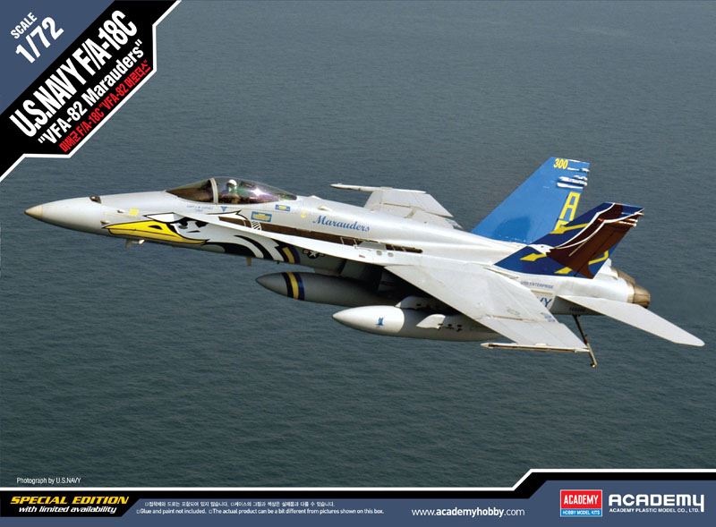 Academy Plastic Kits 1:72 Scale F/A-18C USN 'VFA-82 Marauders'