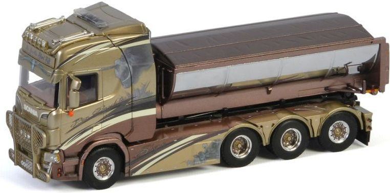Wsi Scania R Highline CR20H 8X4 Hooklift System + Container Asphalt 'Per Broddes' 1:50 Scale