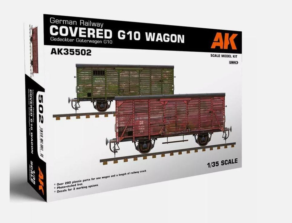 AK Interactive 35502 1/35 Scale German Railway Covered G10 Wagon