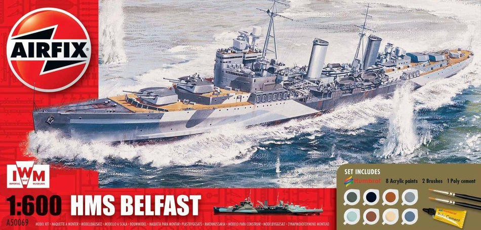 Airfix 1:600 Scale HMS Belfast Gift Set