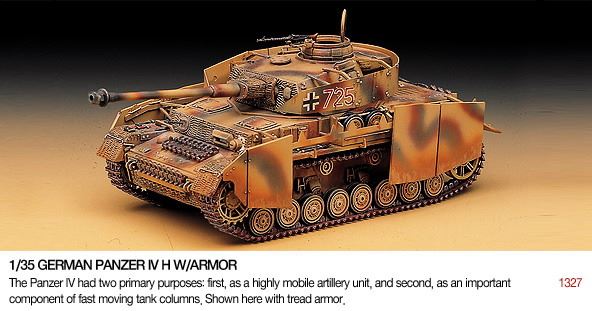 Academy Kits 1:35 Scale Panzer IV H w/Armour
