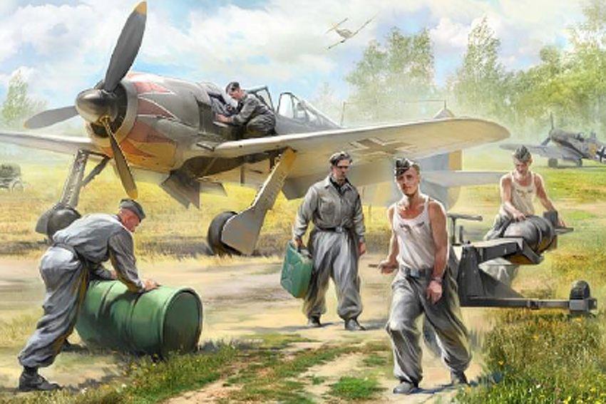 Zvesda Kits 1:72 Scale German Lufwaffe Ground Crew